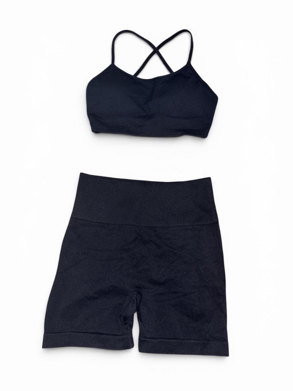 Seamless High Waisted
Shorts 3” And Strappy Sports Bra - Matching Set (NWOT)